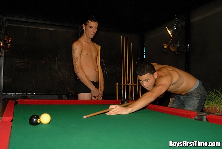 Two Twinks Playing Pool For Sex